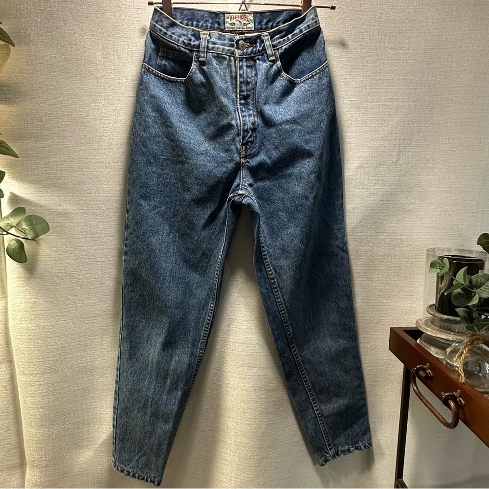 Vintage Jordache 80’s High Rise Mom Jeans w/Tapered Leg / Bow Behind Ankle 9/10